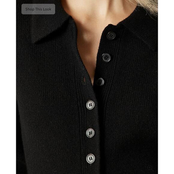 J. Crew Milano Stitch Cinched Waist Cardigan Black NWT size Medium - Picture 2 of 6